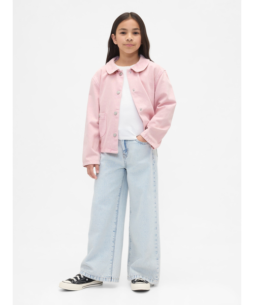 GAP（ギャップ）の「デニム バーンジャケット (キッズ)（デニムジャケット・キッズ・ピンク・110cm/130cm/140cm/150cm/160cm/120cm）」の4枚目の写真