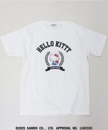 【HELLO KITTY meet FREDY emue】 カレッジプリントTシャツ