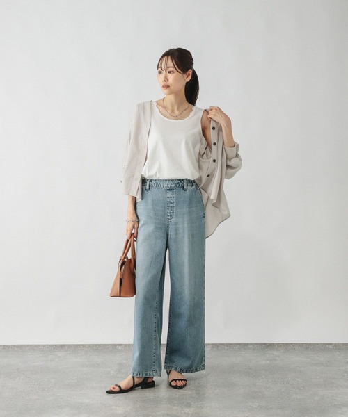 GLOBAL WORK（グローバルワーク）の「Beautee2WAYレース/579593（タンクトップ・レディース・オフホワイト/ブラック・MEDIUM/LARGE）」の9枚目の写真