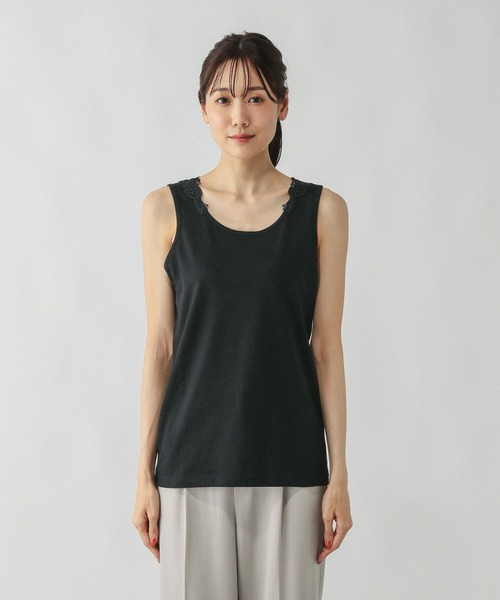 GLOBAL WORK（グローバルワーク）の「Beautee2WAYレース/579593（タンクトップ・レディース・オフホワイト/ブラック・MEDIUM/LARGE）」の21枚目の写真