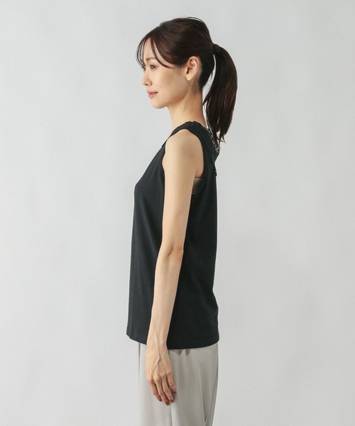 GLOBAL WORK（グローバルワーク）の「Beautee2WAYレース/579593（タンクトップ・レディース・オフホワイト/ブラック・MEDIUM/LARGE）」の20枚目の写真