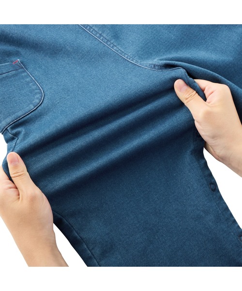 MIKI HOUSE（ミキハウス）の「【WEB限定】ストレッチニットデニムオーバーオール（サロペット/オーバーオール・キッズ・インディゴブルー・S(70-80cm)/M(80-90cm)/L(90-100cm)/LL(100-110cm)）」の12枚目の写真