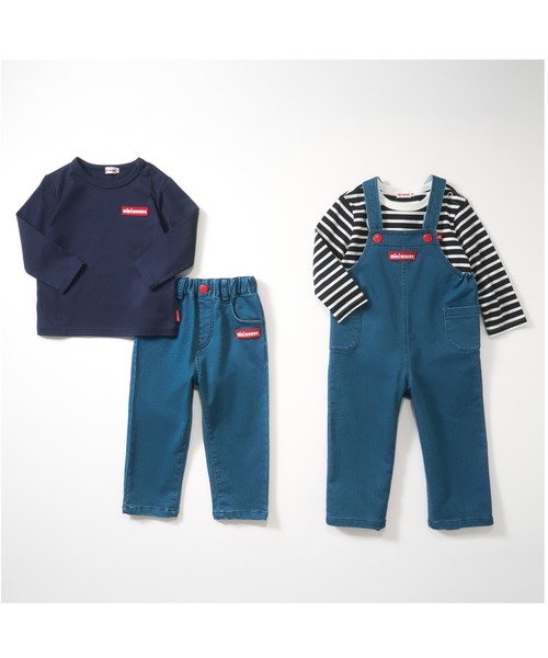 MIKI HOUSE（ミキハウス）の「【WEB限定】ストレッチニットデニムオーバーオール（サロペット/オーバーオール・キッズ・インディゴブルー・S(70-80cm)/M(80-90cm)/L(90-100cm)/LL(100-110cm)）」の15枚目の写真