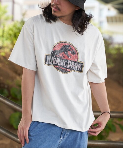 VENCEEXCHANGE（ヴァンスエクスチェンジ）の「JURASSIC PARK ジュラシック・パーク プリントTシャツ（Tシャツ/カットソー・メンズ・ダークグレー/ブラック/アイボリー/オフホワイト・M/L/LL）」の5枚目の写真