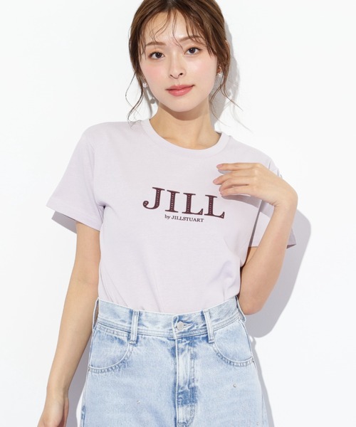 JILL by JILL STUART(ジルバイジルスチュアート)の「◇フロッキーロゴTシャツ(Tシャツ/カットソー・レディース・ホワイト/ラベンダー/チャコールグレー/ブルー・FREE)」の9枚目の写真