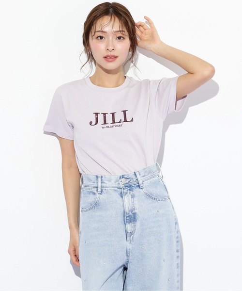 JILL by JILL STUART(ジルバイジルスチュアート)の「◇フロッキーロゴTシャツ(Tシャツ/カットソー・レディース・ホワイト/ラベンダー/チャコールグレー/ブルー・FREE)」の10枚目の写真