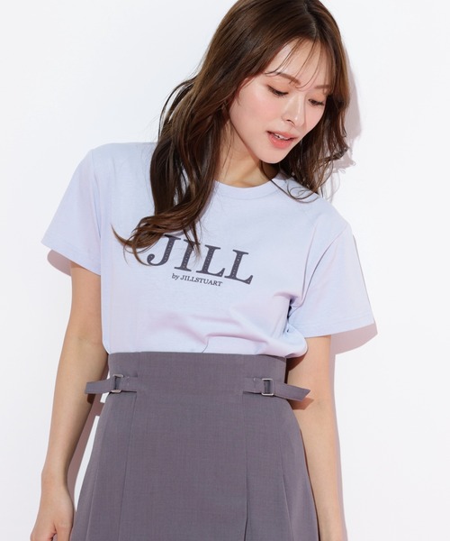 JILL by JILL STUART(ジルバイジルスチュアート)の「◇フロッキーロゴTシャツ(Tシャツ/カットソー・レディース・ホワイト/ラベンダー/チャコールグレー/ブルー・FREE)」の15枚目の写真
