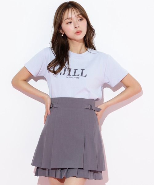 JILL by JILL STUART(ジルバイジルスチュアート)の「◇フロッキーロゴTシャツ(Tシャツ/カットソー・レディース・ホワイト/ラベンダー/チャコールグレー/ブルー・FREE)」の6枚目の写真