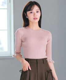 Feroux（フェルゥ）の「シアートリム リブニット（ニット/セーター）」