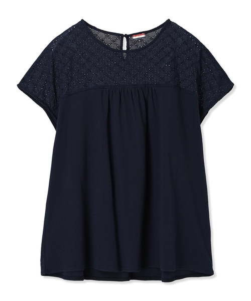 Petit Honfleur（プチオンフルール）の「レースドッキングプルオーバー（Tシャツ/カットソー・レディース・ネイビー/グレー・M/L）」の19枚目の写真