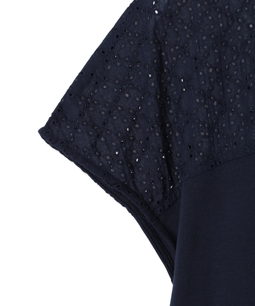 Petit Honfleur（プチオンフルール）の「レースドッキングプルオーバー（Tシャツ/カットソー・レディース・ネイビー/グレー・M/L）」の16枚目の写真