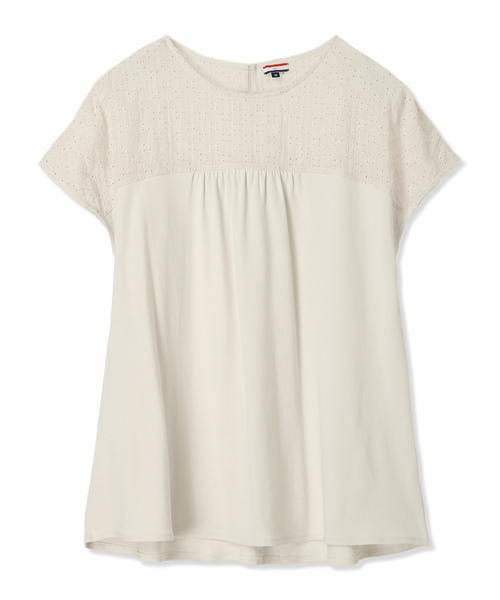 Petit Honfleur（プチオンフルール）の「レースドッキングプルオーバー（Tシャツ/カットソー・レディース・ネイビー/グレー・M/L）」の12枚目の写真
