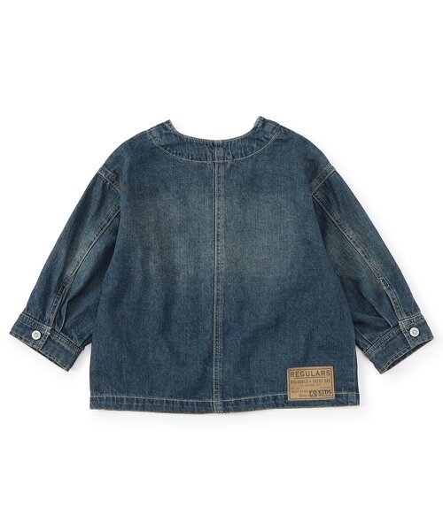 F.O.KIDS(エフオーキッズ)の「【ジュニア対応】エイジング加工 カバーオール(テーラードジャケット・キッズ・カーキ/インディゴブルー・100/130/120/110/90/80/140)」の4枚目の写真