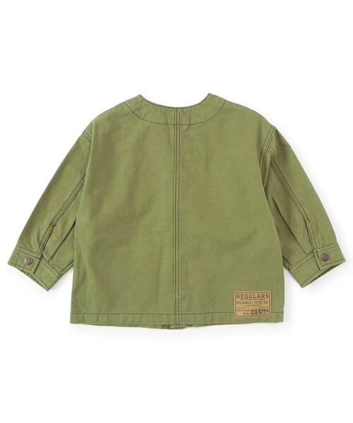 F.O.KIDS(エフオーキッズ)の「【ジュニア対応】エイジング加工 カバーオール(テーラードジャケット・キッズ・カーキ/インディゴブルー・100/130/120/110/90/80/140)」の7枚目の写真