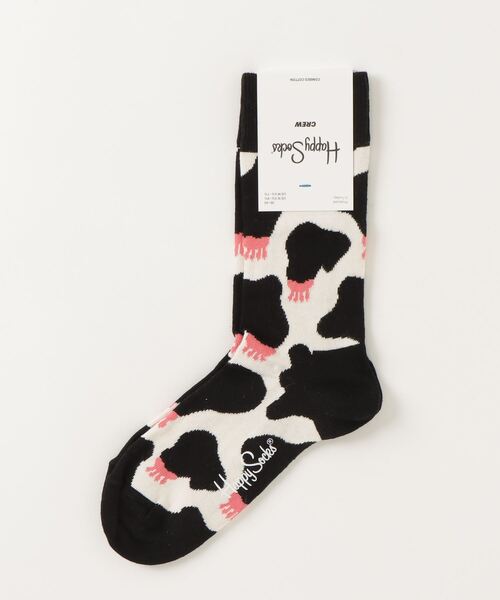 Happy Socks(ハッピーソックス)の「『HAPPY SOCKS』キャッチーデザインソックス(ソックス/靴下・レディース・ブラック・SMALL)」の2枚目の写真