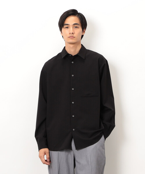 COMME CA ISM(コムサイズム)の「ウールライク ショートポイントカラー 長袖シャツ(シャツ/ブラウス・メンズ・ブラック/グレー/ホワイト/ブラウン/ネイビー・SMALL/MEDIUM/LARGE)」の20枚目の写真