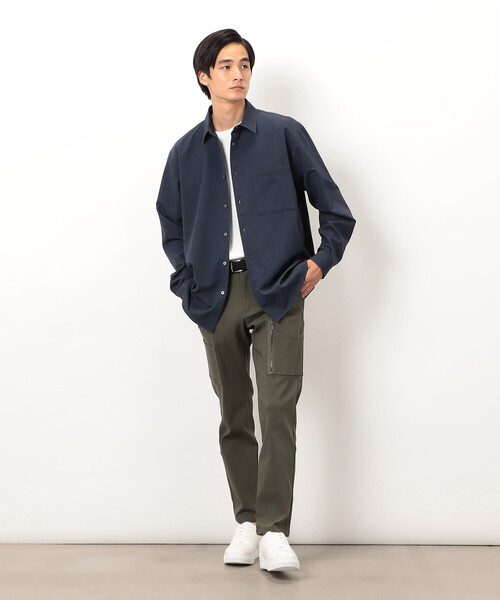 COMME CA ISM(コムサイズム)の「ウールライク ショートポイントカラー 長袖シャツ(シャツ/ブラウス・メンズ・ブラック/グレー/ホワイト/ブラウン/ネイビー・SMALL/MEDIUM/LARGE)」の22枚目の写真