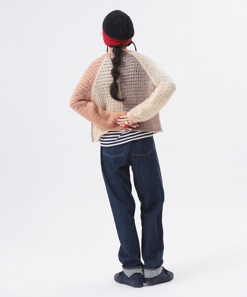 BEAMS BOY（ビームスボーイ）の「【1/15再値下げ】モヘア クレイジー カーディガン（カーディガン/ボレロ・レディース・チャコールグレー/ブルー/ホワイト系その他7・ONE SIZE）」の9枚目の写真