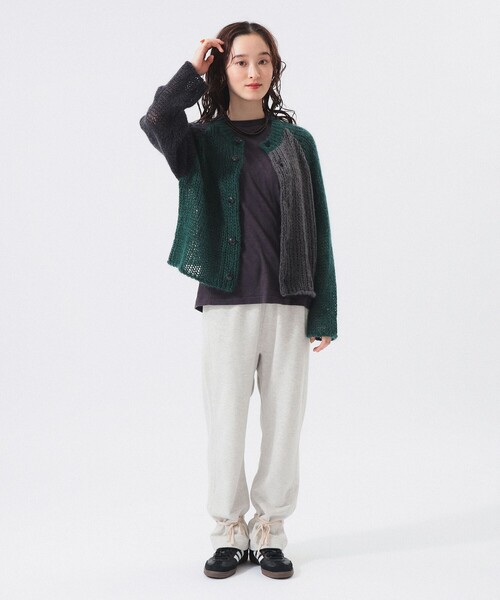 BEAMS BOY（ビームスボーイ）の「【1/15再値下げ】モヘア クレイジー カーディガン（カーディガン/ボレロ・レディース・チャコールグレー/ブルー/ホワイト系その他7・ONE SIZE）」の21枚目の写真