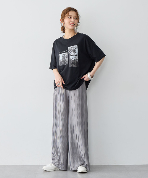 anyfee（エニフィー）の「【anyfee/大きいサイズ】セルフカットプリーツパンツ（その他パンツ・レディース・モカ/グレー/ブラック・LL/3L/4L/5L）」の16枚目の写真