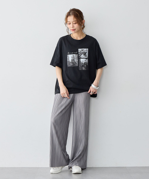 anyfee（エニフィー）の「【anyfee/大きいサイズ】セルフカットプリーツパンツ（その他パンツ・レディース・モカ/グレー/ブラック・LL/3L/4L/5L）」の19枚目の写真