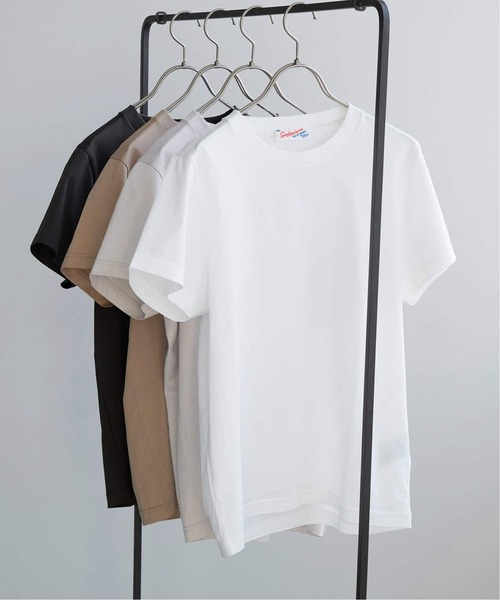Spick & Span(スピックアンドスパン)の「《追加2》ファインコットンTシャツ(Tシャツ/カットソー・レディース・ブラック/ライトグレー/ホワイト・FREE)」の4枚目の写真