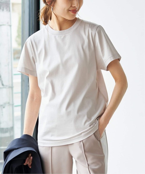 Spick & Span(スピックアンドスパン)の「《追加2》ファインコットンTシャツ(Tシャツ/カットソー・レディース・ブラック/ライトグレー/ホワイト・FREE)」の14枚目の写真