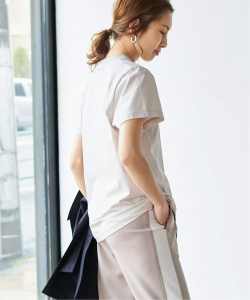 Spick & Span(スピックアンドスパン)の「《追加2》ファインコットンTシャツ(Tシャツ/カットソー・レディース・ブラック/ライトグレー/ホワイト・FREE)」の15枚目の写真