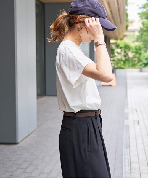 Spick & Span(スピックアンドスパン)の「《追加2》ファインコットンTシャツ(Tシャツ/カットソー・レディース・ブラック/ライトグレー/ホワイト・FREE)」の20枚目の写真
