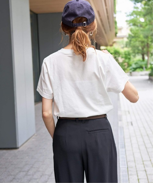 Spick & Span(スピックアンドスパン)の「《追加2》ファインコットンTシャツ(Tシャツ/カットソー・レディース・ブラック/ライトグレー/ホワイト・FREE)」の22枚目の写真