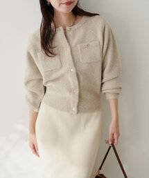 natural couture | スフレヤーン金釦ポケ付きカーディガン(カーディガン/ボレロ)