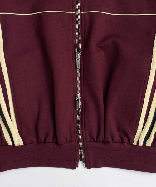 Front Zip High Neck Jersey Tops/フロントジップハイネックジャージ