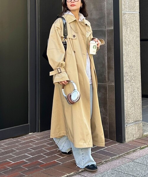 Fredy emue フレディエミュ 袖ボリューム トレンチコート ベージュ36 発売のたびに即完売する大人気アイテム】袖ボリュームトレンチコート