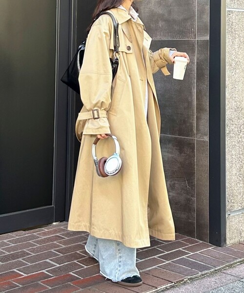 Fredy emue フレディエミュ 袖ボリューム トレンチコート ベージュ36 袖ボリュームトレンチコート（4-0021-9-28-001）｜fredy emue(フレディ