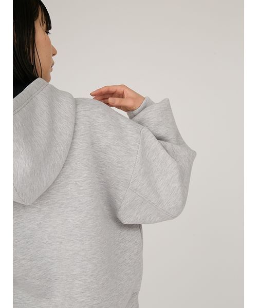 emmi（エミ）の「emmiロゴジップアップダンボールフーディ（パーカー・レディース・グレー/ブラウン/ネイビー・F）」の8枚目の写真