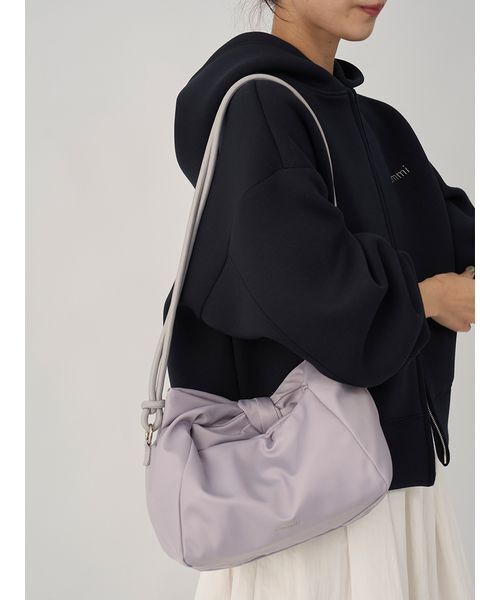 emmi（エミ）の「emmiロゴジップアップダンボールフーディ（パーカー・レディース・グレー/ブラウン/ネイビー・F）」の18枚目の写真