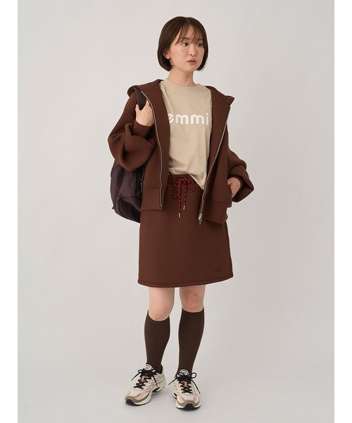 emmi（エミ）の「emmiロゴジップアップダンボールフーディ（パーカー・レディース・グレー/ブラウン/ネイビー・F）」の19枚目の写真