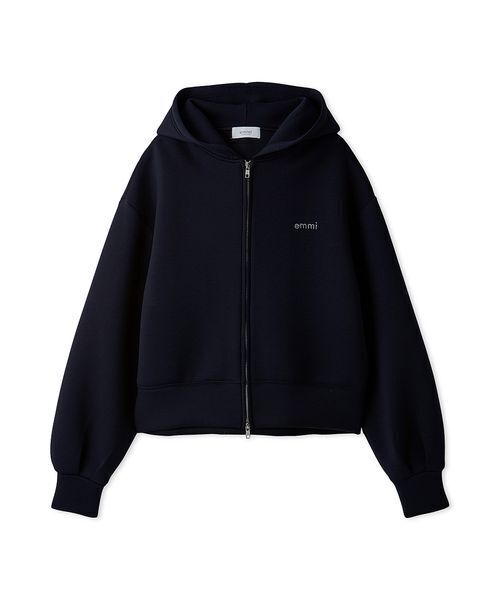 セール】emmiロゴジップアップダンボールフーディ（パーカー）｜emmi