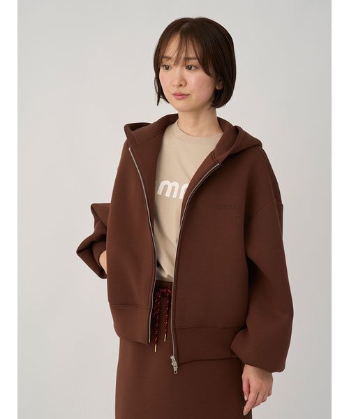 セール】emmiロゴジップアップダンボールフーディ（パーカー）｜emmi