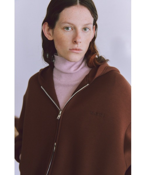 セール】emmiロゴジップアップダンボールフーディ（パーカー）｜emmi