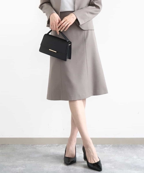 新品☆ミッシェルクラン ロングコート スカート セット チェック ウールカシミヤ MK MICHEL KLEIN｜エムケーミッシェルクランのスーツスカート通販