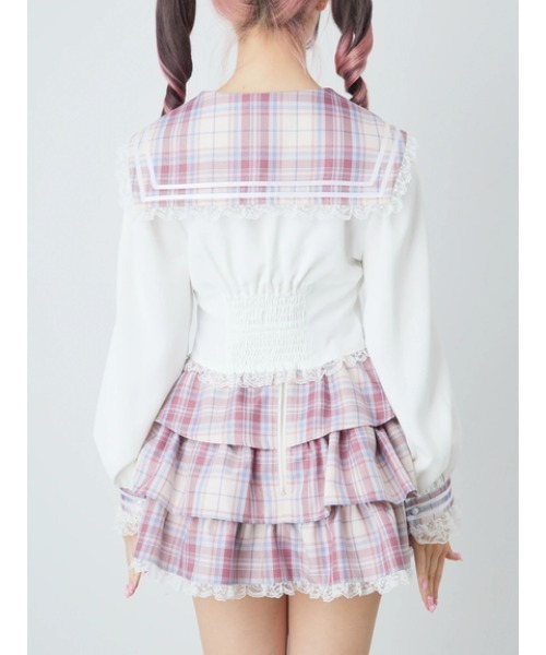 Ank Rouge(アンクルージュ)の「ネコのJK制服TOPS(シャツ/ブラウス・レディース・ピンク/A/グレー・M)」の13枚目の写真