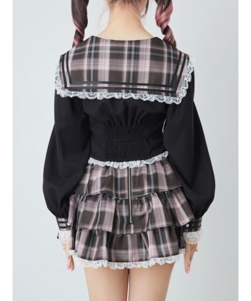 Ank Rouge(アンクルージュ)の「ネコのJK制服TOPS(シャツ/ブラウス・レディース・ピンク/A/グレー・M)」の16枚目の写真