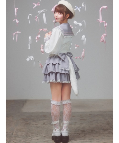 Ank Rouge(アンクルージュ)の「ネコのJK制服TOPS(シャツ/ブラウス・レディース・ピンク/A/グレー・M)」の17枚目の写真