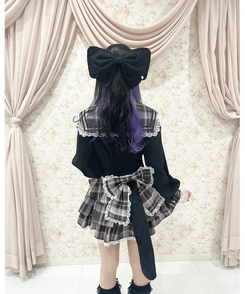 Ank Rouge(アンクルージュ)の「ネコのJK制服TOPS(シャツ/ブラウス・レディース・ピンク/A/グレー・M)」の10枚目の写真