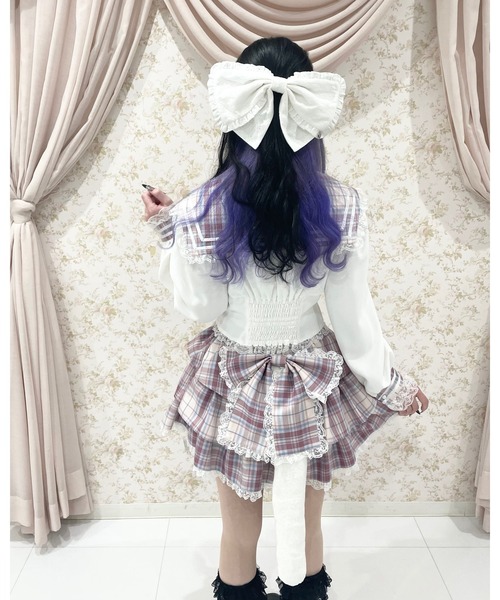 Ank Rouge(アンクルージュ)の「ネコのJK制服TOPS(シャツ/ブラウス・レディース・ピンク/A/グレー・M)」の9枚目の写真