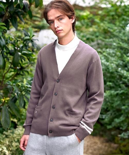 DRESSTERIOR（ドレステリア）の「ウォッシャブル コットンカシミヤスムースカーディガン（カーディガン/ボレロ・メンズ・ブラック/ブルー系その他/ブラウン系その他・90/92/91/94）」の2枚目の写真