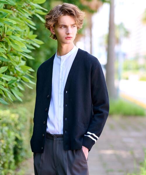 DRESSTERIOR（ドレステリア）の「ウォッシャブル コットンカシミヤスムースカーディガン（カーディガン/ボレロ・メンズ・ブラック/ブルー系その他/ブラウン系その他・90/92/91/94）」の6枚目の写真