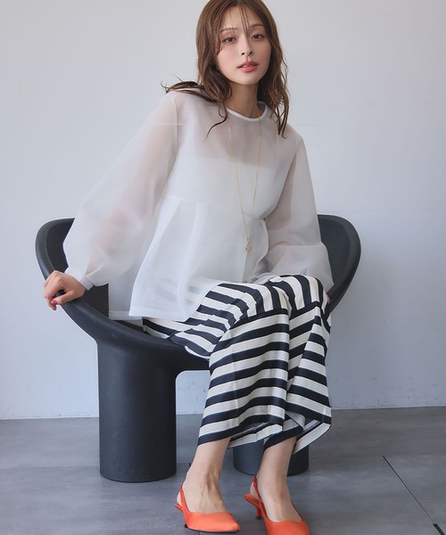 2025AW】シアー ペプラム チュニック ブラウス（シャツ/ブラウス