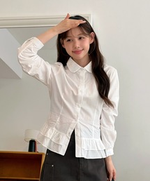 by muni:r（バイ ムニール）の「フリルヘムコットンシャツブラウス/2025 AW COLLECTION（シャツ/ブラウス・レディース）」